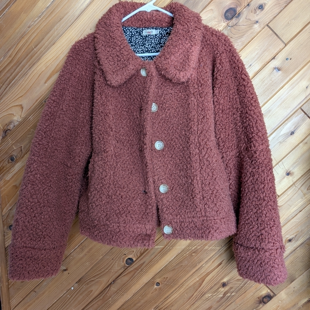 Faherty Women's Timber Ridge High Pile Jacket Size Large - Picture 2 of 6